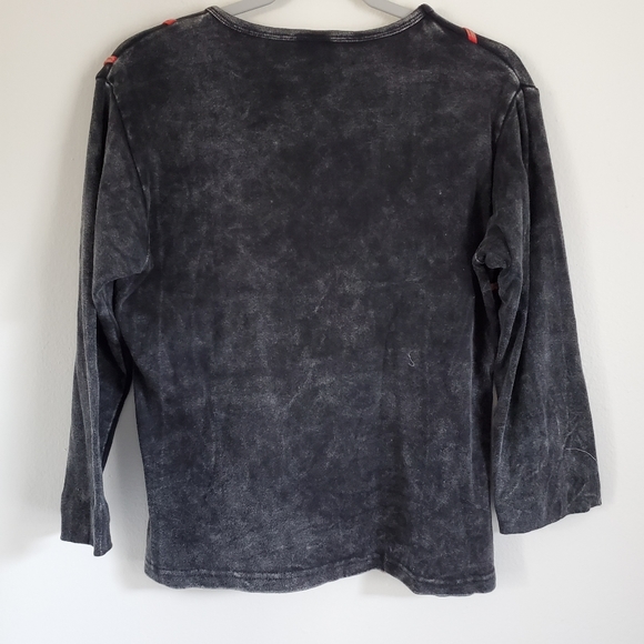 Acid Wash 3/4 length Boho Earth Top - Picture 4 of 4